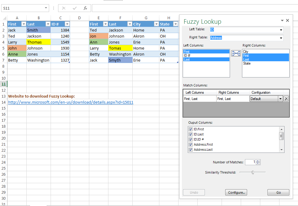 fuzzy matching excel for mac